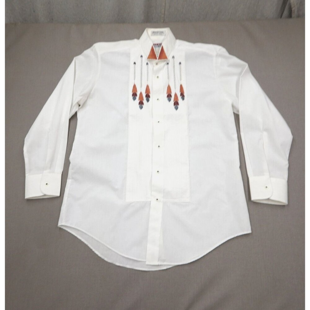 90s Wanted by Beads Beautiful Womens Medium Square Dancing Shirt Beaded